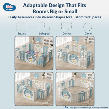 Bear Indoor and Outdoor Activity Play Yard
