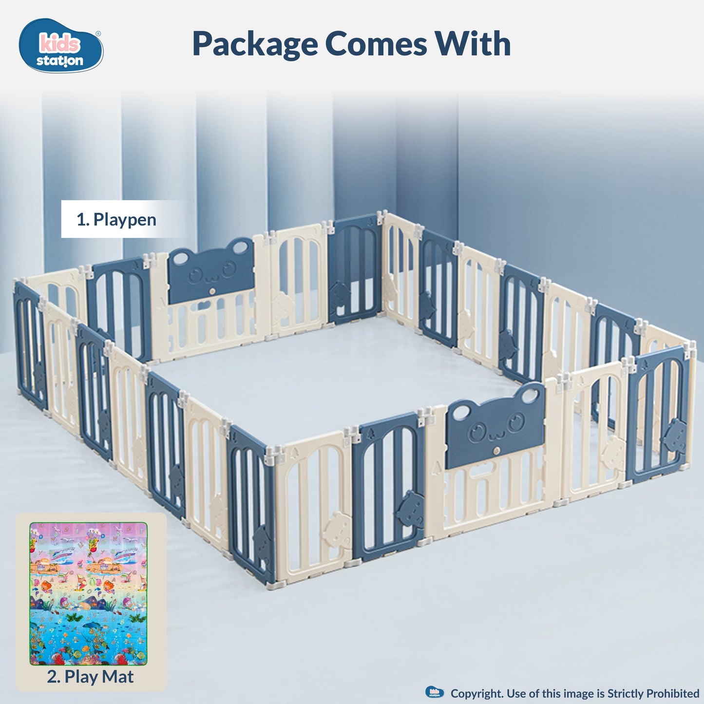 Little Bear Playard with Balls & Play Mat