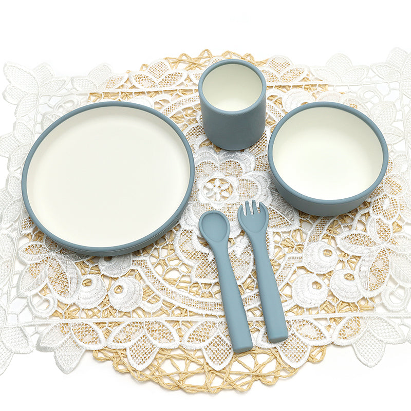 Modern Dual Colour Silicone Feeding Set
