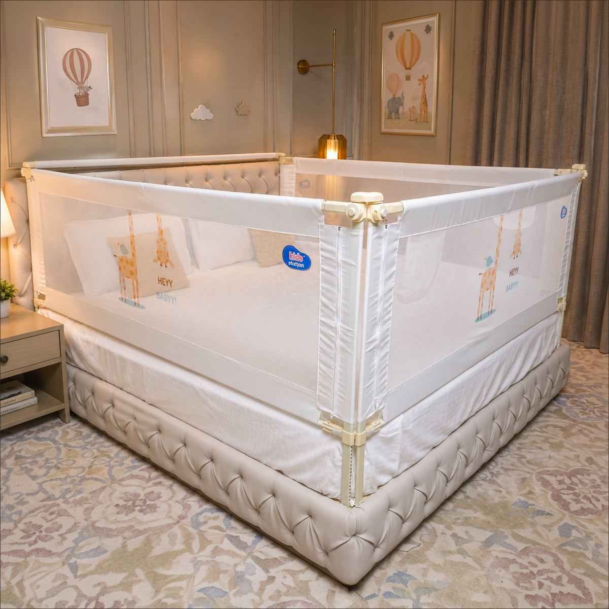3-Side PREMIUM Baby Bed Rail Guard for New Model