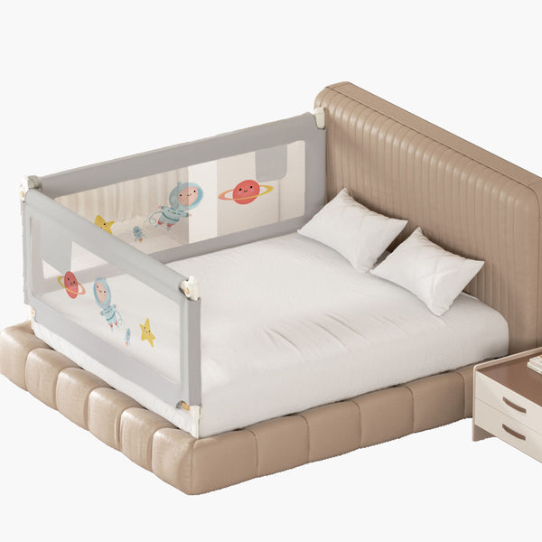 Kids Station Foldable & Portable Baby Bed Rail Guard – 2 Side Protection, Made in India, Patented Design