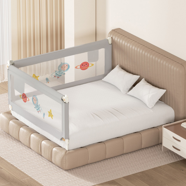 Kids Station Foldable & Portable Baby Bed Rail Guard – 2 Side Protection, Made in India, Patented Design