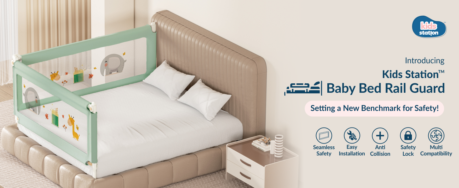 2-Side Foldable New Model Baby Bed Rail Guard