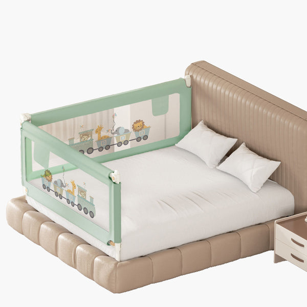Kids Station Foldable & Portable Baby Bed Rail Guard – 2 Side Protection, Made in India, Patented Design