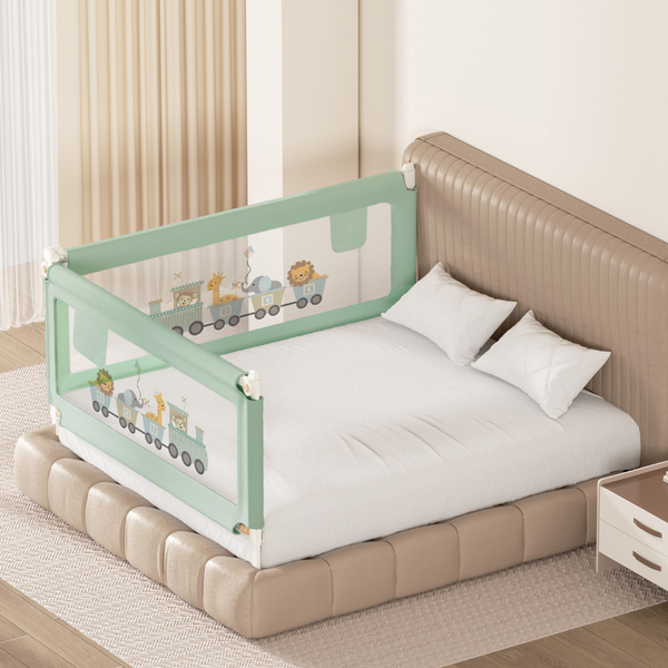 Kids Station Foldable & Portable Baby Bed Rail Guard – 2 Side Protection, Made in India, Patented Design