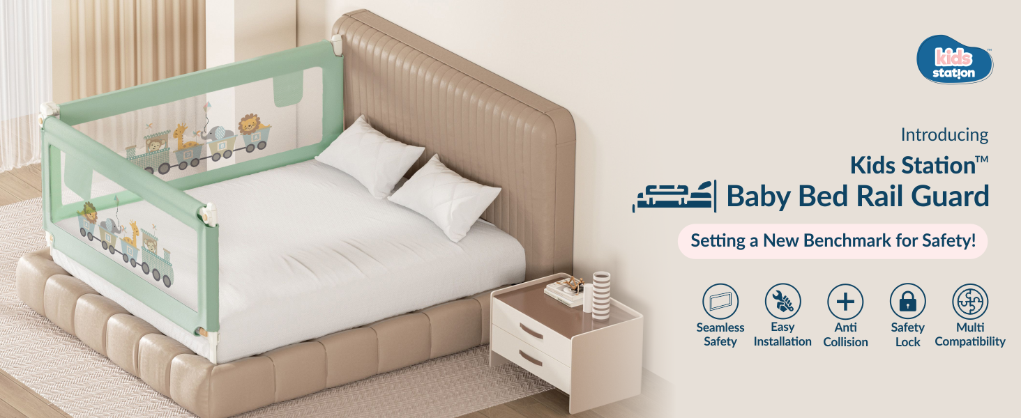 2-Side Foldable New Model Baby Bed Rail Guard