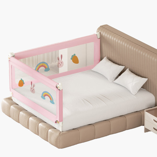 Kids Station Foldable & Portable Baby Bed Rail Guard – 2 Side Protection, Made in India, Patented Design
