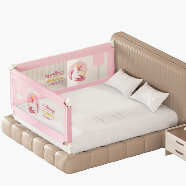 Kids Station Foldable & Portable Baby Bed Rail Guard – 2 Side Protection, Made in India, Patented Design