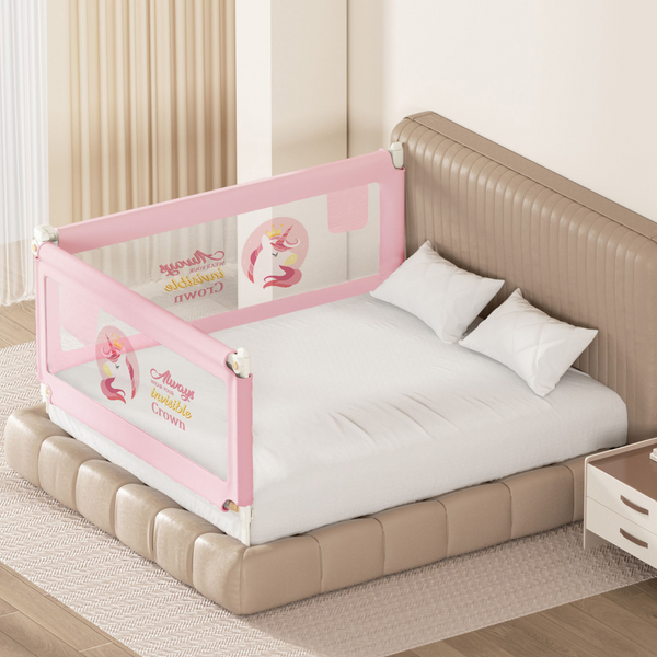 Kids Station Foldable & Portable Baby Bed Rail Guard – 2 Side Protection, Made in India, Patented Design