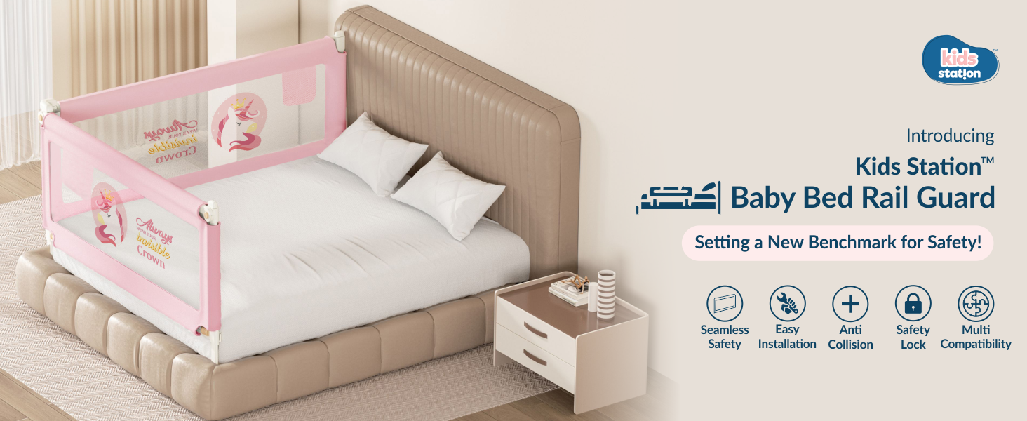 2-Side Foldable New Model Baby Bed Rail Guard