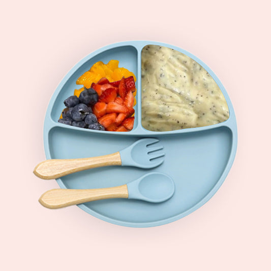 Kids Station 3 in 1 Plate, Spoon and Fork Set