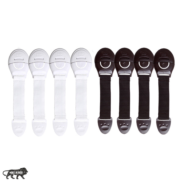 Kids Station™ Made In India 4pcs Brown + 4pcs White Furniture Safety Locks