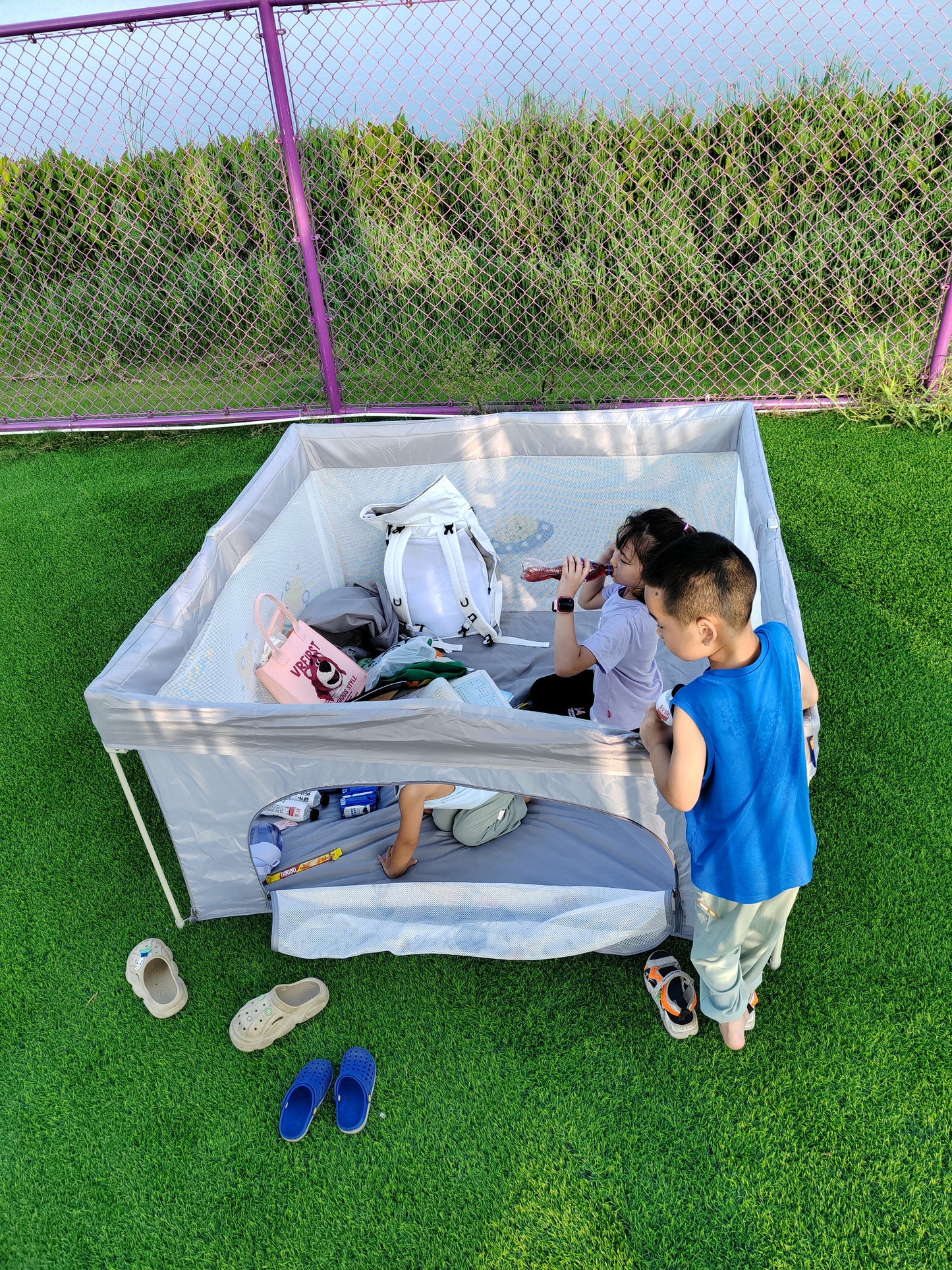 Baby Foldable Playpen with Fun Prints