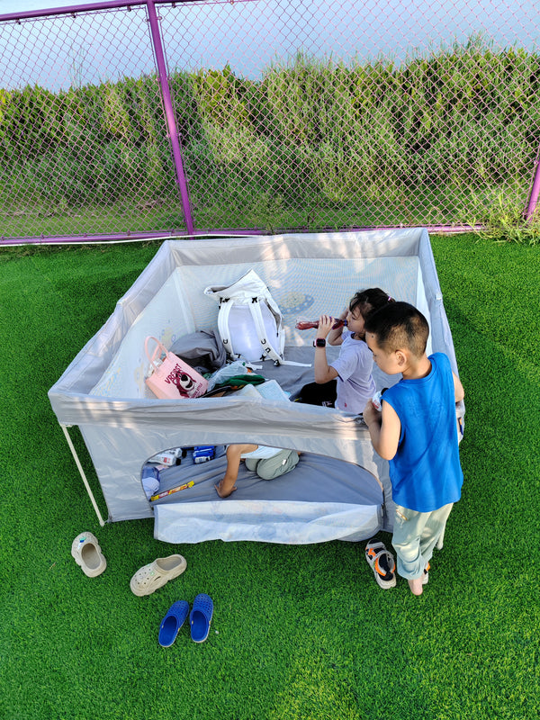 Kids Station Foldable Playpen with Fun Prints – Safe Play Zone for Kids (127cm*127cm)