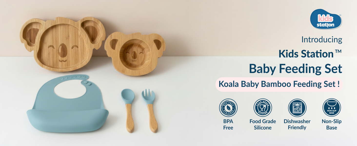 Cute Koala Mealtime Magic Feeding Set