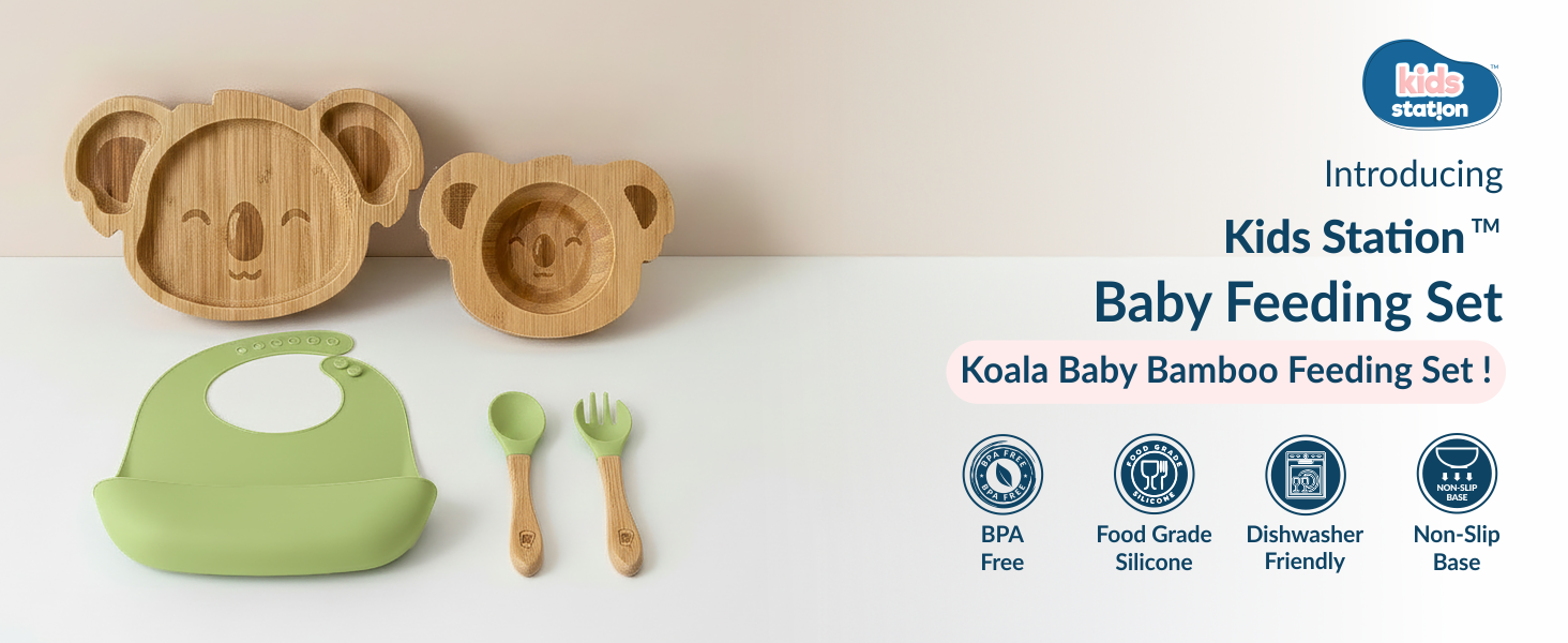 Cute Koala Mealtime Magic Feeding Set