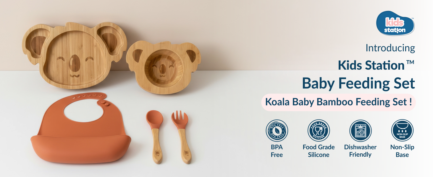 Cute Koala Mealtime Magic Feeding Set