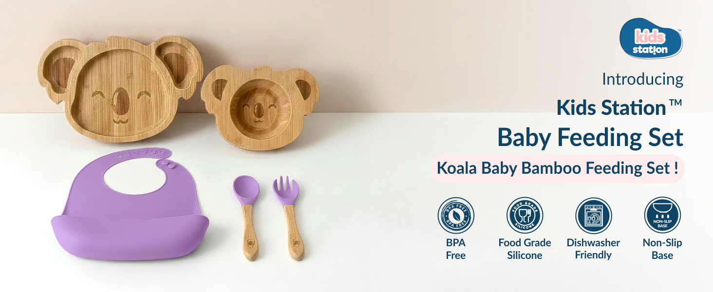 Cute Koala Mealtime Magic Feeding Set
