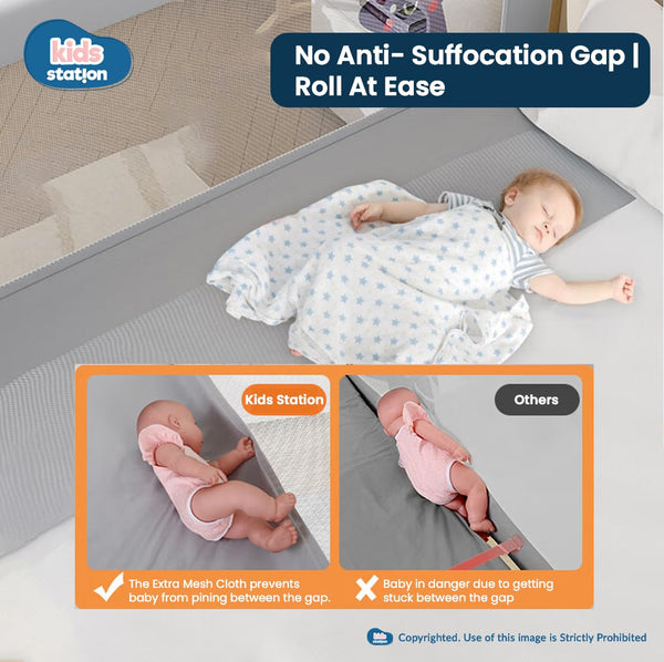 Kids Station Baby Bed Rail Guard – Old Model (2 Side Protection Frame)