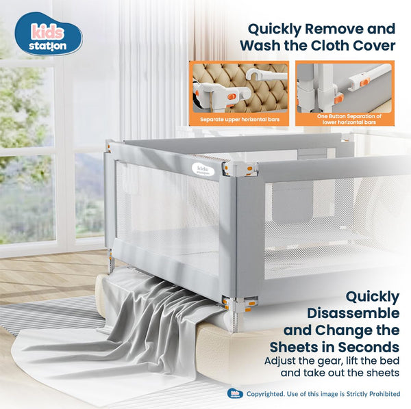 Kids Station Baby Bed Rail Guard – Old Model (1 Side Protection Frame)