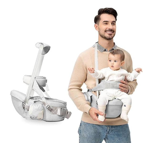 Kids Station Ergonomic Happy Strap Baby Carrier – 4 Carry Positions, Soft Cotton, Adjustable for Indian Weather