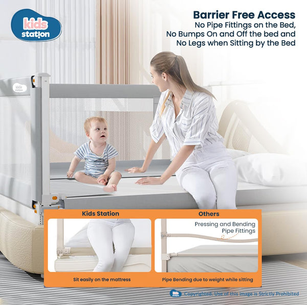 Kids Station Baby Bed Rail Guard – Old Model (2 Side Protection Frame)