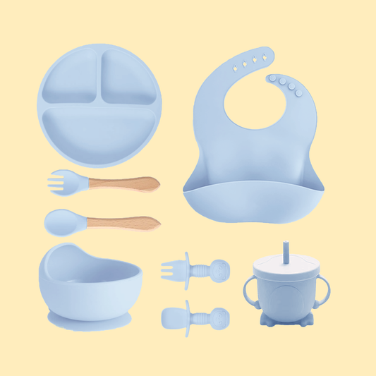 8-in-1 Simple Silicone Feeding Set for Babies