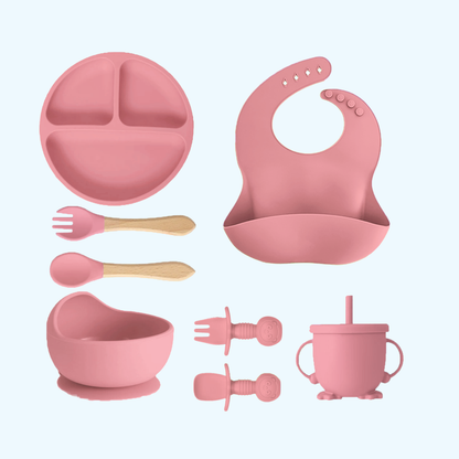 8-in-1 Simple Silicone Feeding Set for Babies