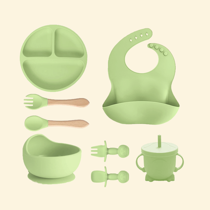 8-in-1 Simple Silicone Feeding Set for Babies