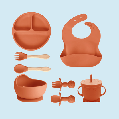 8-in-1 Simple Silicone Feeding Set for Babies