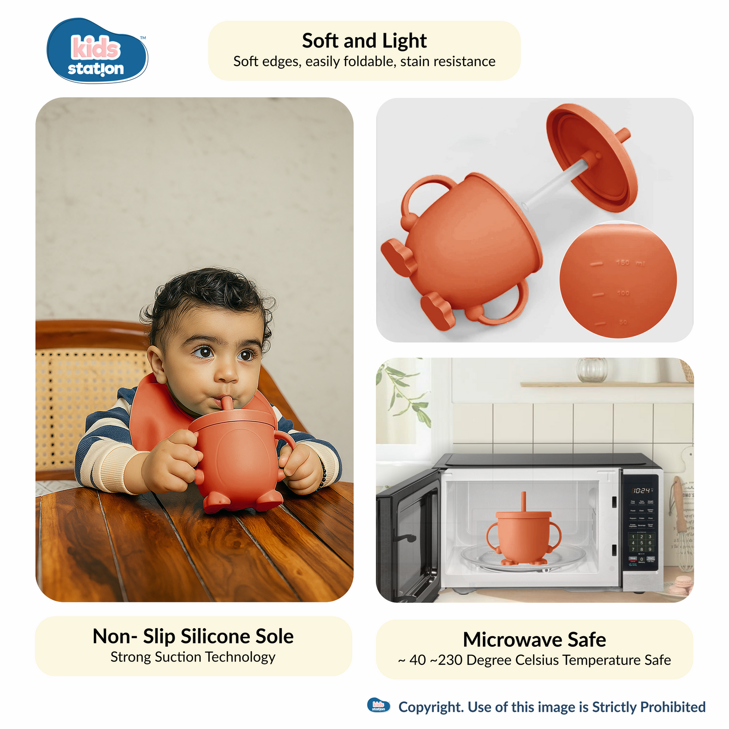 8-in-1 Simple Silicone Feeding Set for Babies