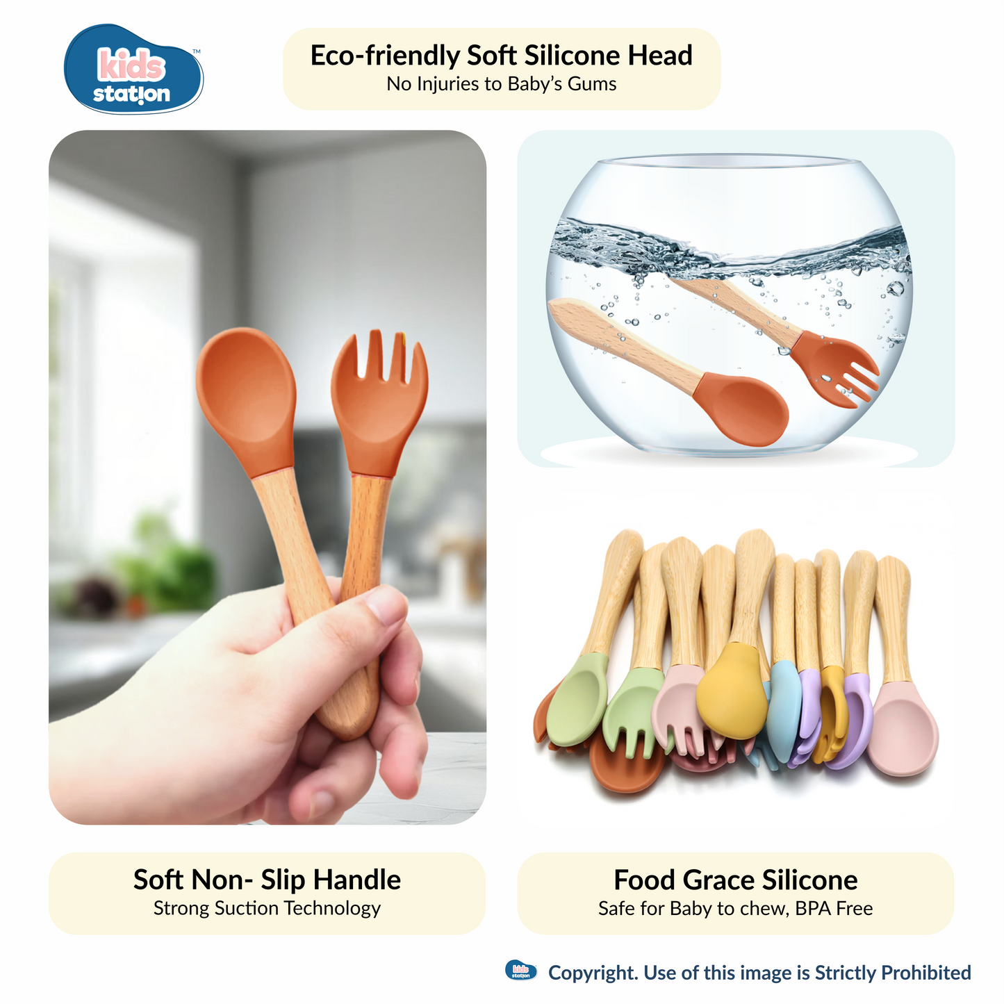 8-in-1 Simple Silicone Feeding Set for Babies