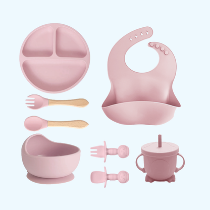 8-in-1 Simple Silicone Feeding Set for Babies
