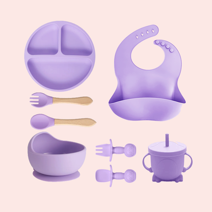 8-in-1 Simple Silicone Feeding Set for Babies