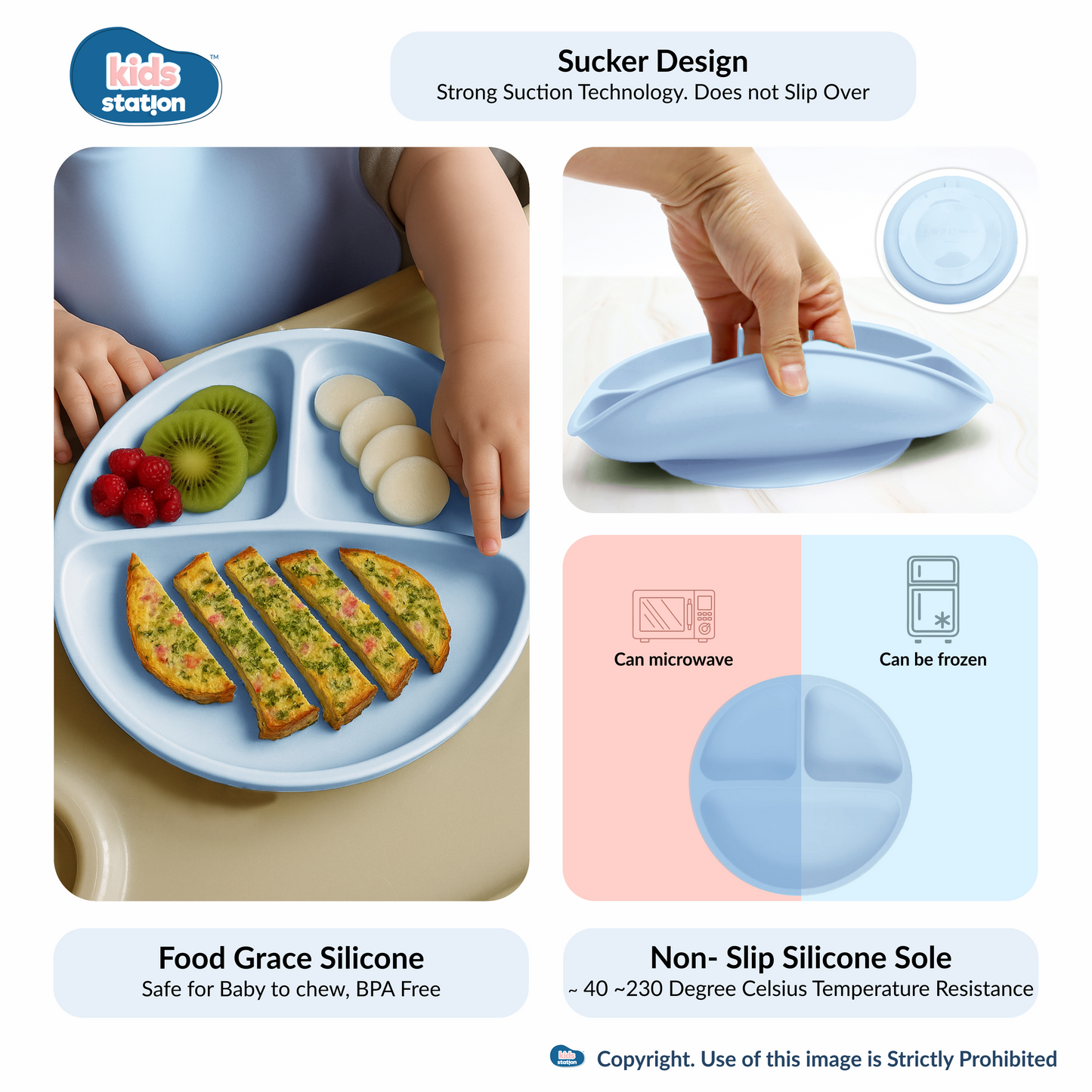 8-in-1 Simple Silicone Feeding Set for Babies
