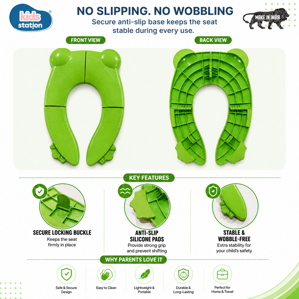 Foldable Frog-Shaped Potty Seat for Babies