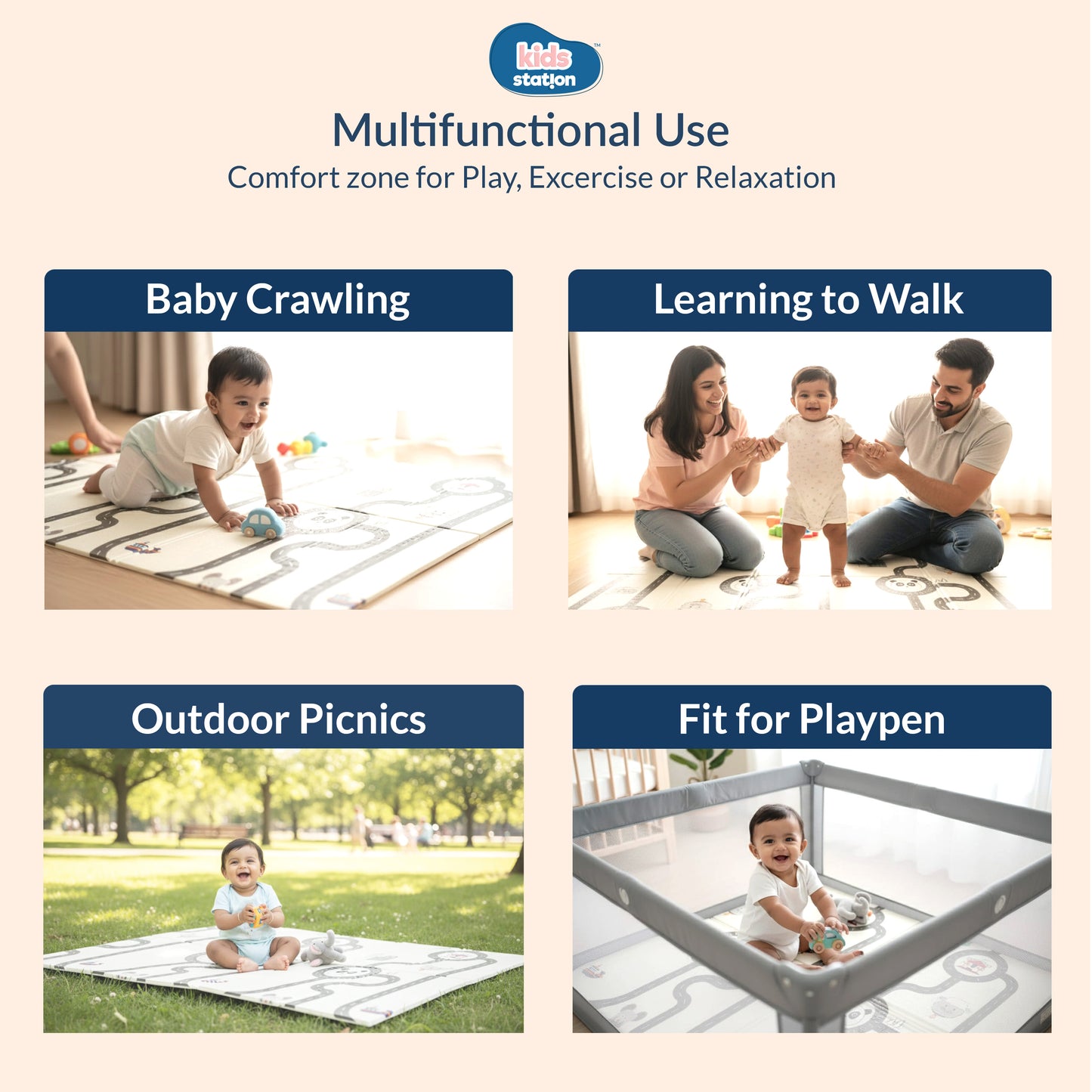 Cozy Baby Play Mats (150cm x 200cm x 1.0cm)