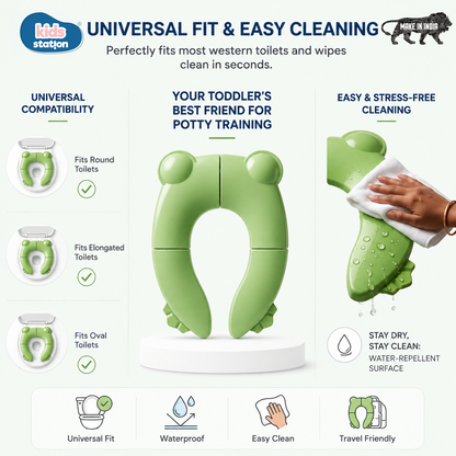 Foldable Frog-Shaped Potty Seat for Babies