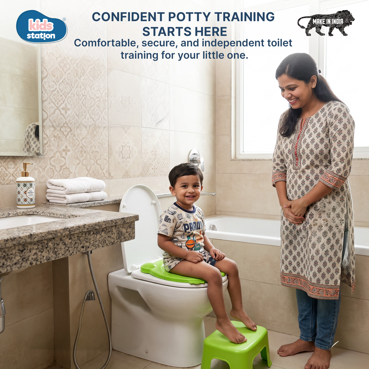 Foldable Frog-Shaped Potty Seat for Babies