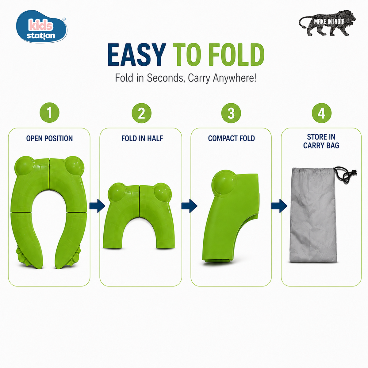 Foldable Frog-Shaped Potty Seat for Babies