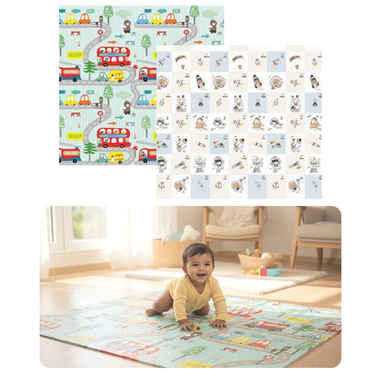 Snuggle Baby Play Mats (150cm x 200cm x 0.8cm)