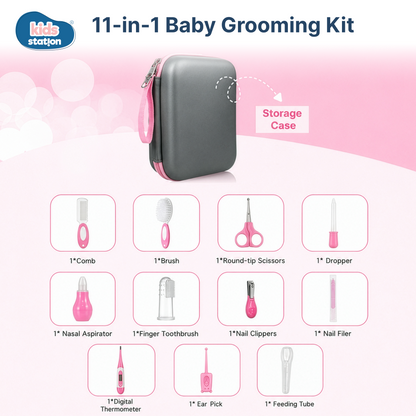 11-in-1 Baby Grooming Kit with EVA Case