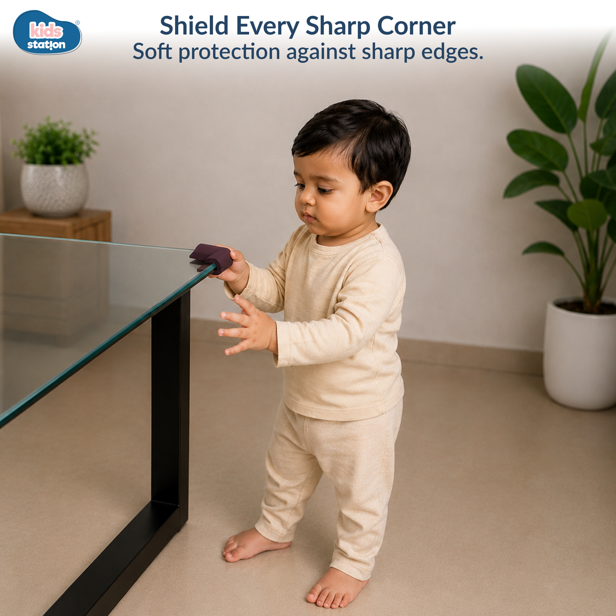 U-Shape Corner Protector for Glass Furniture - Kids Station Corner Edge Protector for Baby