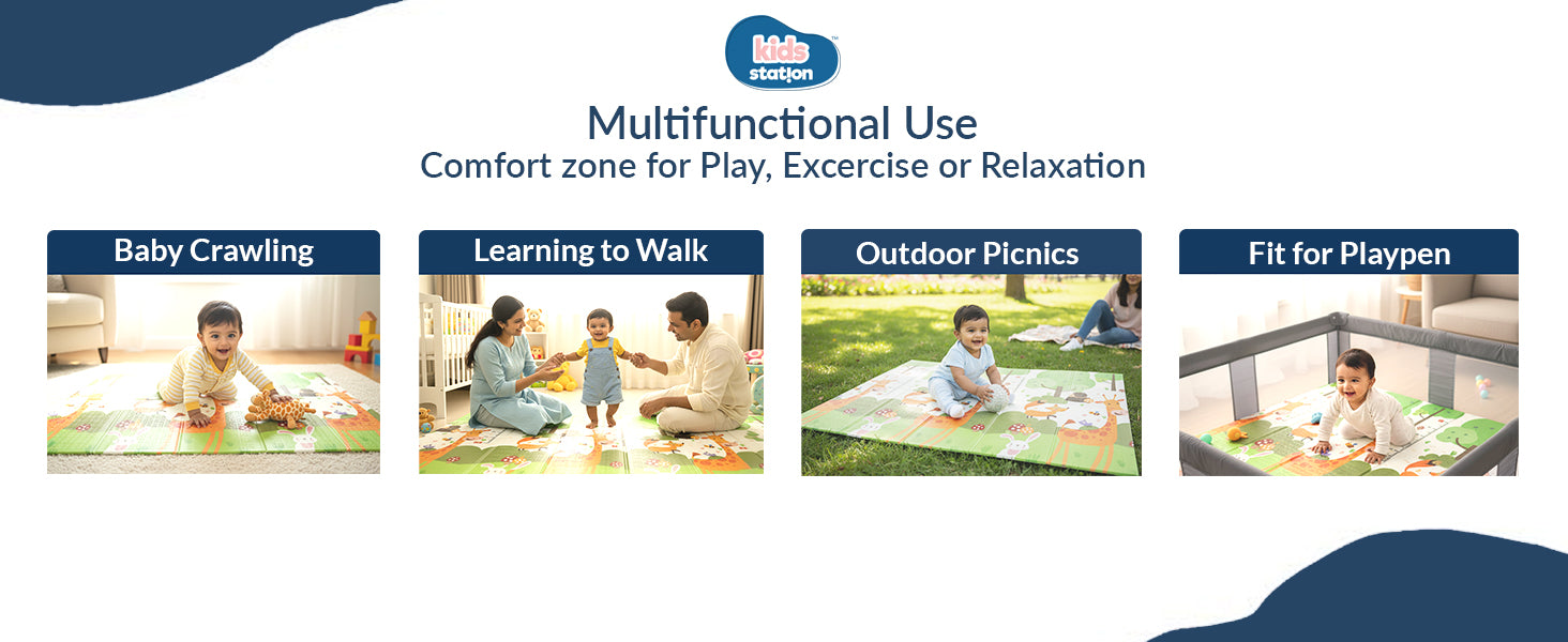 Dream Crawl Baby Play Mats (150cm x 200cm x 0.6cm)