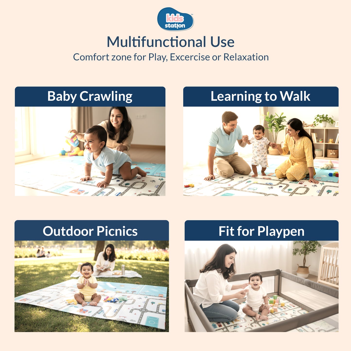 Cozy Baby Play Mats (150cm x 200cm x 1.0cm)