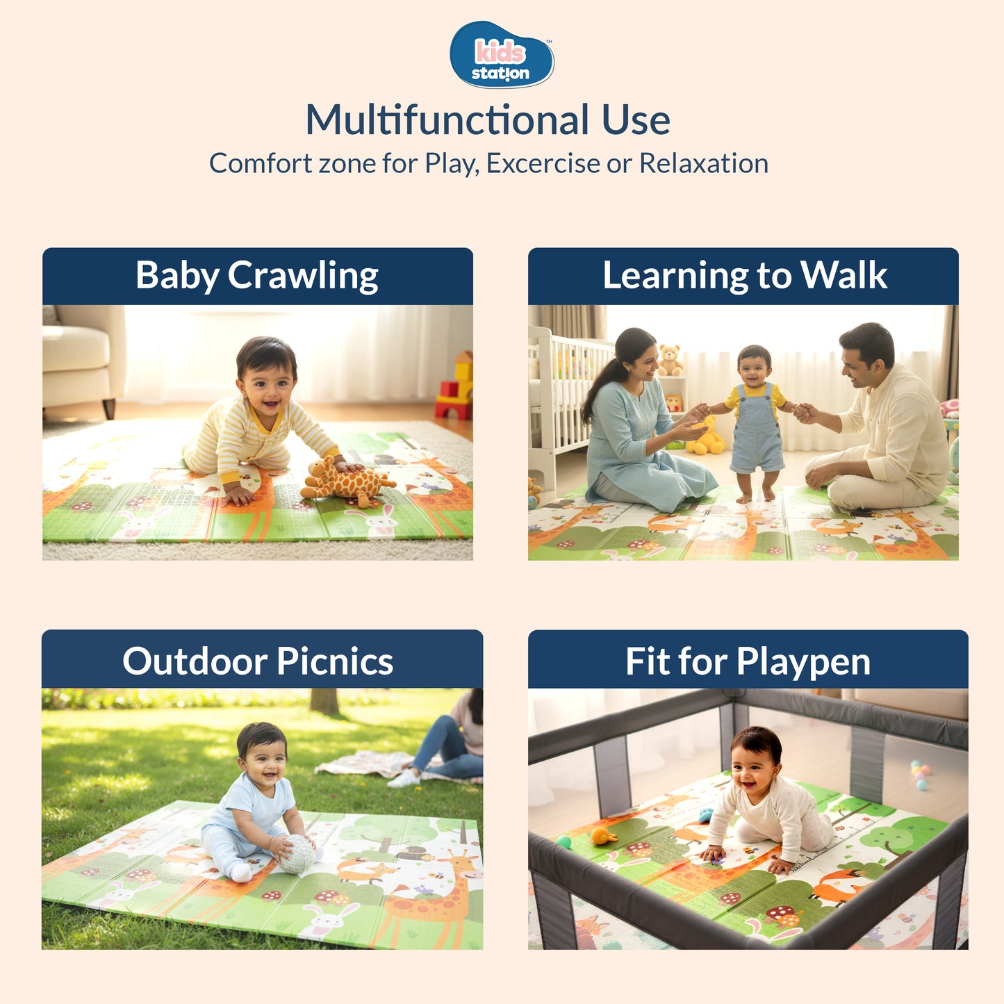 Dream Crawl Baby Play Mats (150cm x 200cm x 0.6cm)