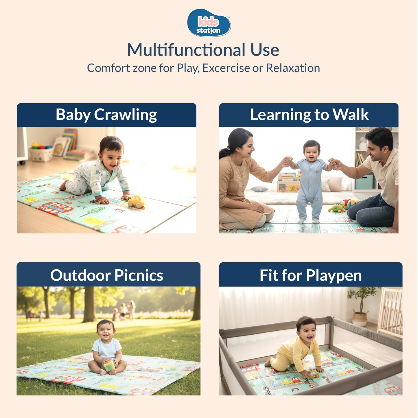 Snuggle Baby Play Mats (150cm x 200cm x 0.8cm)