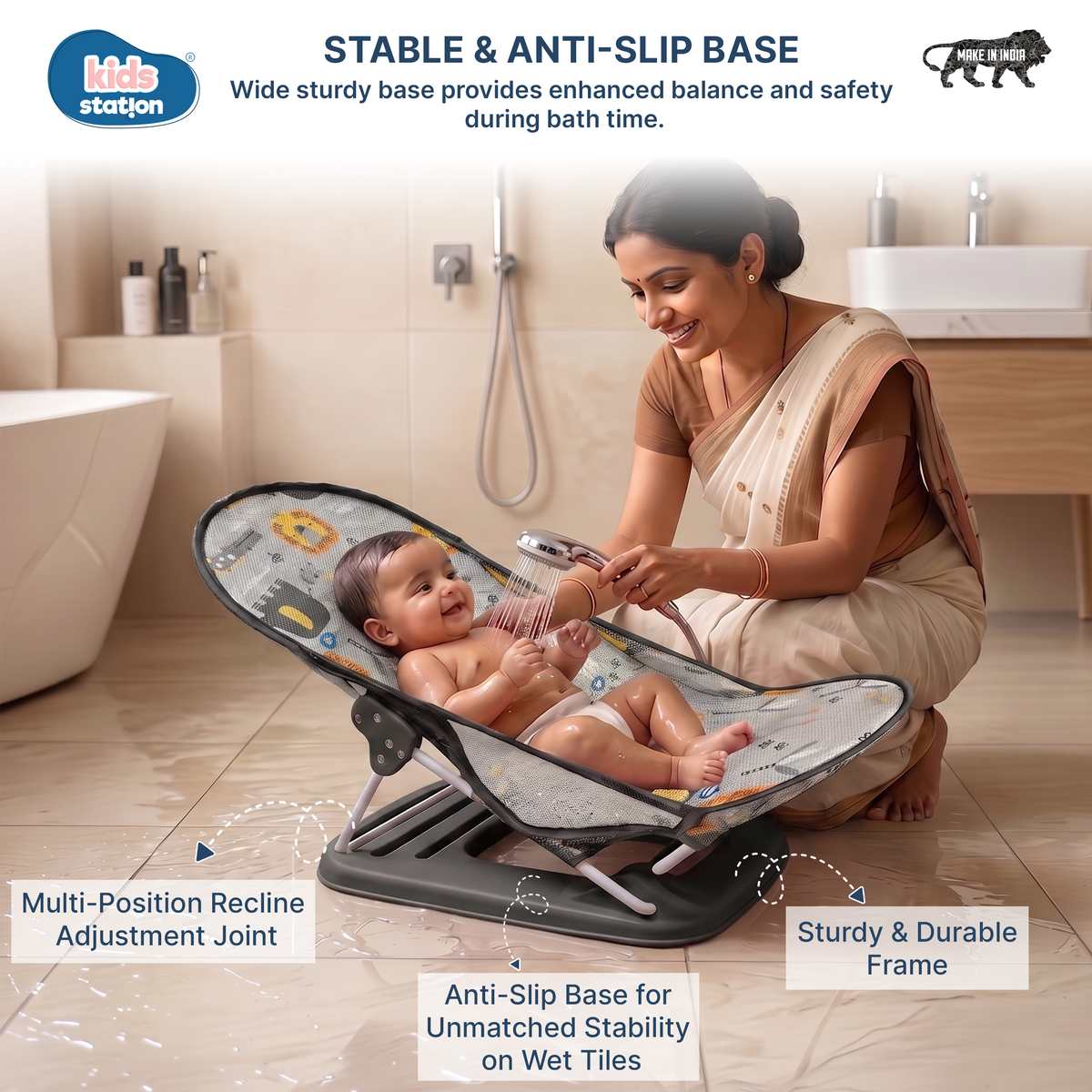 Baby Bather for Newborns & Infants (Without Pillow)