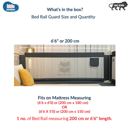3-Side PREMIUM Baby Bed Rail Guard for New Model