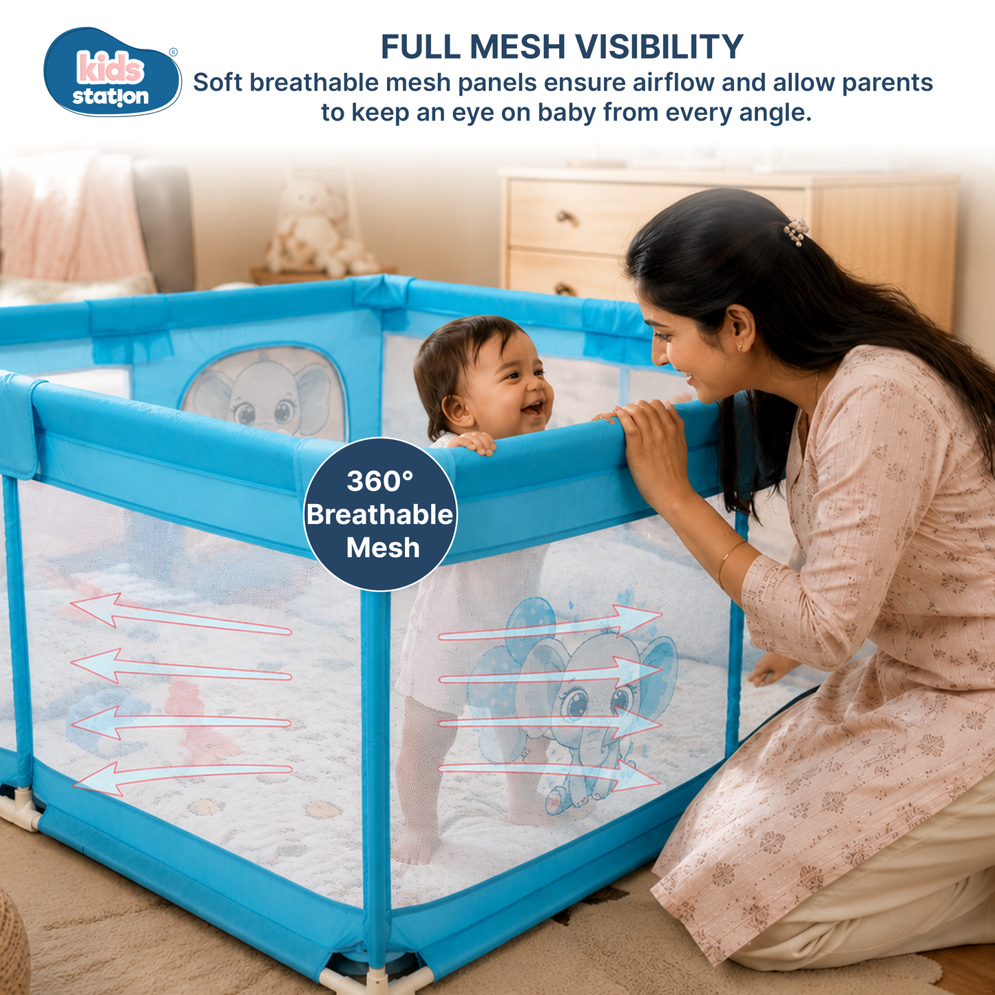 Playpen for Indoor & Outdoor Use for Babies